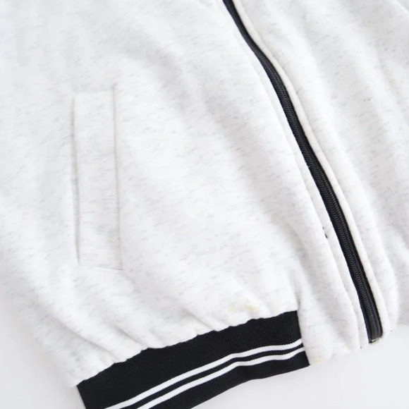 Vintage  T.O.S.H. Sportswear Grey Canadian Wilderness White Wolf Zip Up Hooded - Picture 10 of 13